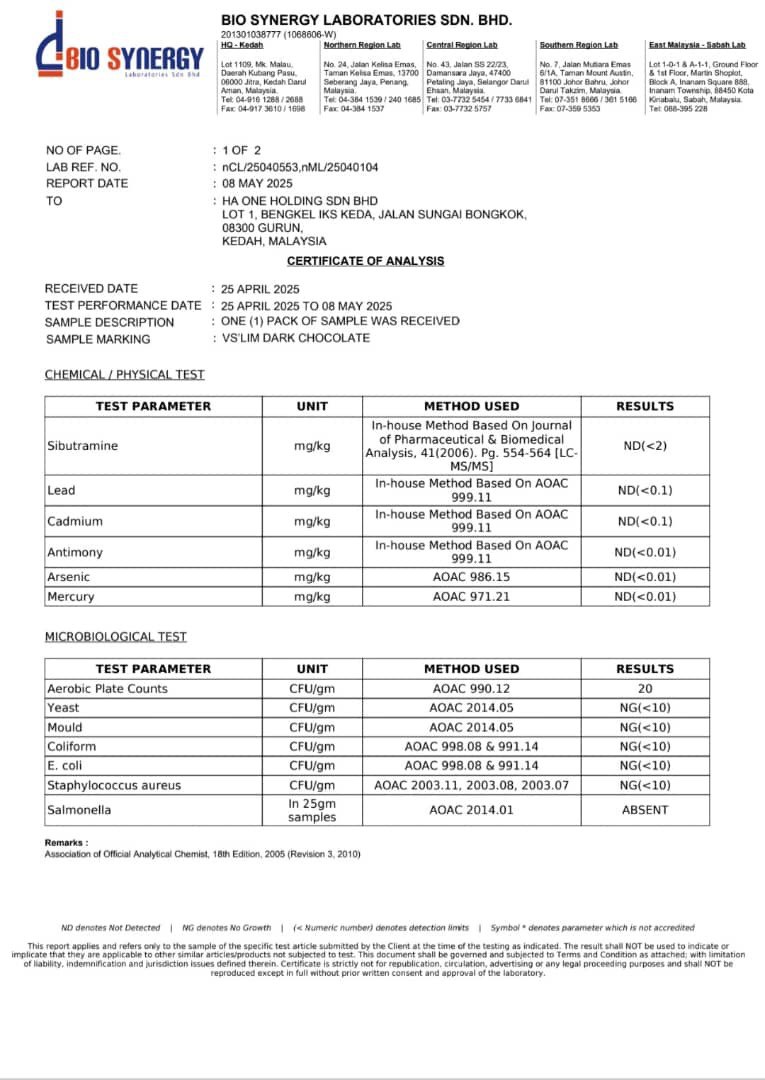 Kelulusan Labtest VSlim - Laporan 1